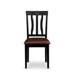 Ensemble de table de cuisine 9 pièces East West Furniture - une table à manger et 8 chaises de salle à manger, noir et cerisier (options d'assise)