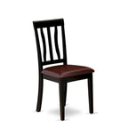 Ensemble de table de cuisine 9 pièces East West Furniture - une table à manger et 8 chaises de salle à manger, noir et cerisier (options d'assise)