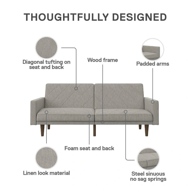 Futon en lin Marci Avenue Greene