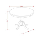 Ensemble de salle à manger moderne 5 pièces East West Furniture comprenant une table ronde et 4 chaises, coloris babeurre et cerisier