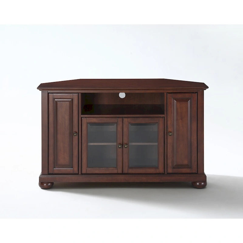 Meuble TV d'angle Crosley Alexandria 48 en acajou vintage