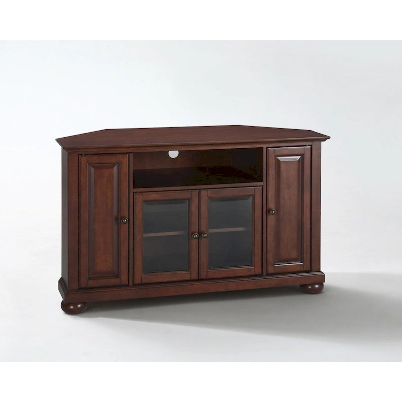 Meuble TV d'angle Crosley Alexandria 48 en acajou vintage