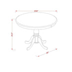 Ensemble de table de cuisine 3 pièces East West Furniture : une table ronde et des chaises à assise en bois, noir et cerisier (nombre de pièces au choix)