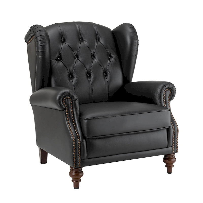 Fauteuil Alex Classic en cuir avec garniture cloutée par HULALA HOME