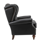 Fauteuil Alex Classic en cuir avec garniture cloutée par HULALA HOME
