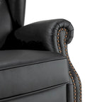 Fauteuil Alex Classic en cuir avec garniture cloutée par HULALA HOME