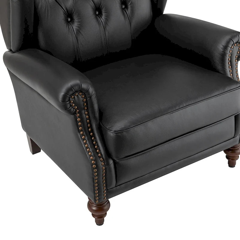 Fauteuil Alex Classic en cuir avec garniture cloutée par HULALA HOME