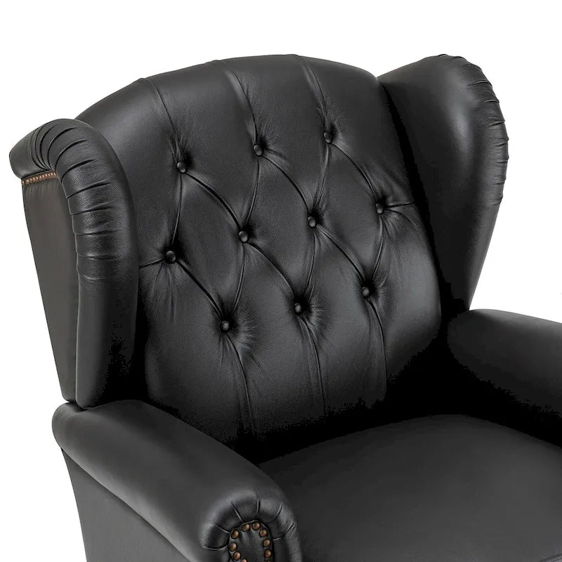 Fauteuil Alex Classic en cuir avec garniture cloutée par HULALA HOME
