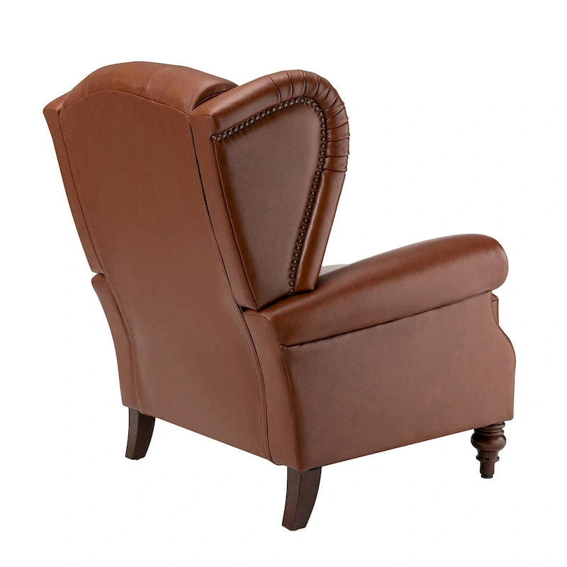 Fauteuil Alex Classic en cuir avec garniture cloutée par HULALA HOME