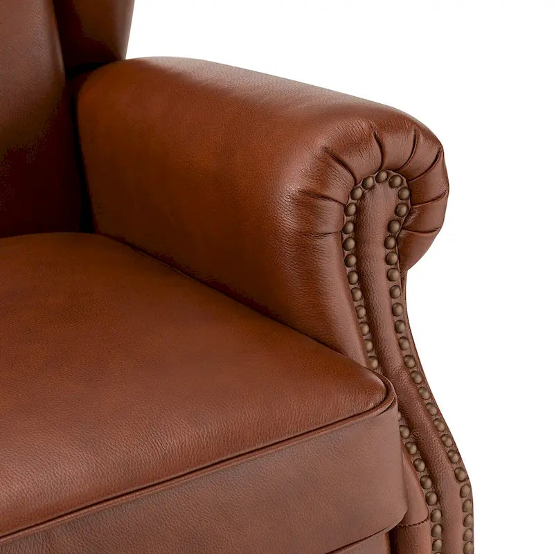 Fauteuil Alex Classic en cuir avec garniture cloutée par HULALA HOME