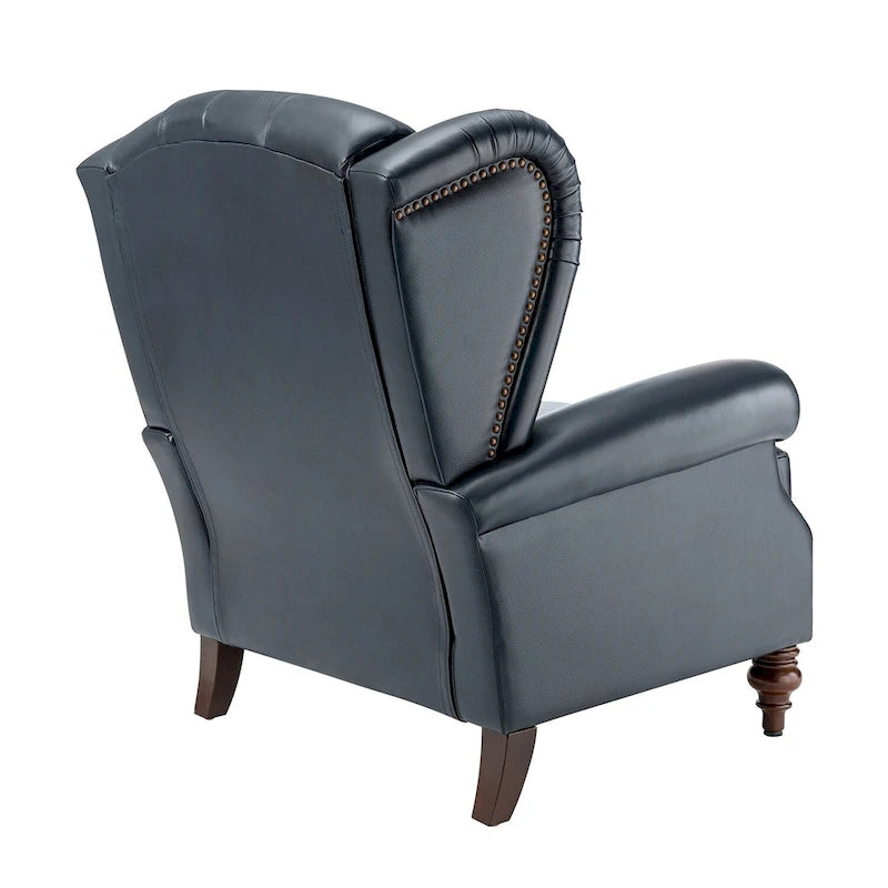 Fauteuil Alex Classic en cuir avec garniture cloutée par HULALA HOME