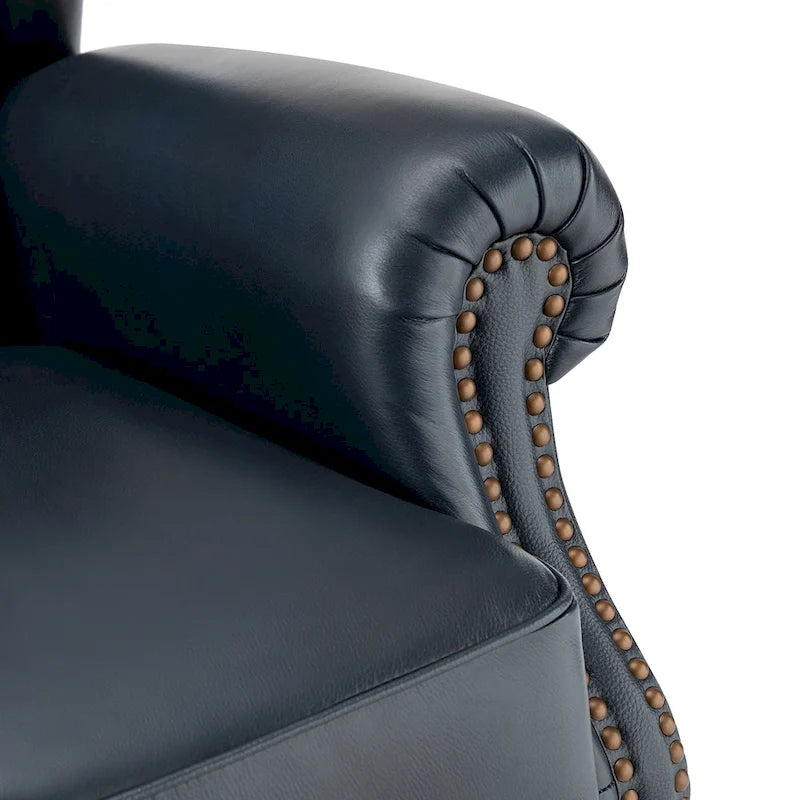 Fauteuil Alex Classic en cuir avec garniture cloutée par HULALA HOME