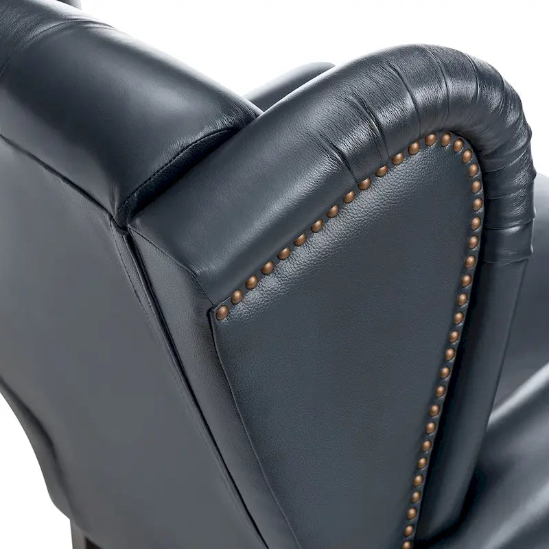 Fauteuil Alex Classic en cuir avec garniture cloutée par HULALA HOME