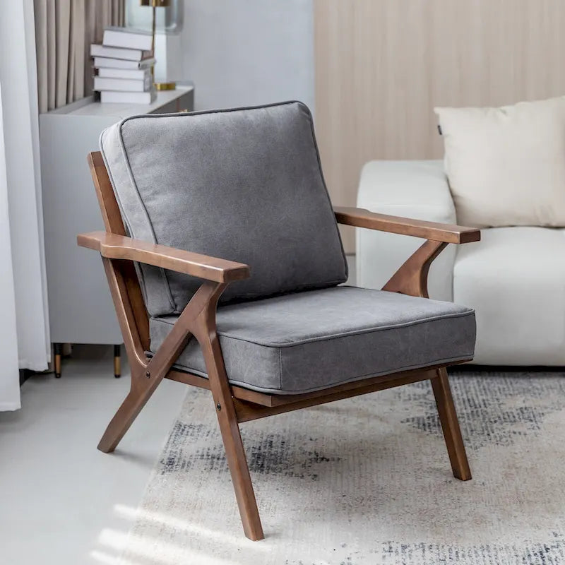 Fauteuil d'appoint, fauteuil de salon, fauteuil moderne du milieu du siècle, fauteuil de lecture d'appoint avec accoudoir.