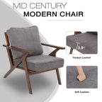 Fauteuil d'appoint, fauteuil de salon, fauteuil moderne du milieu du siècle, fauteuil de lecture d'appoint avec accoudoir.