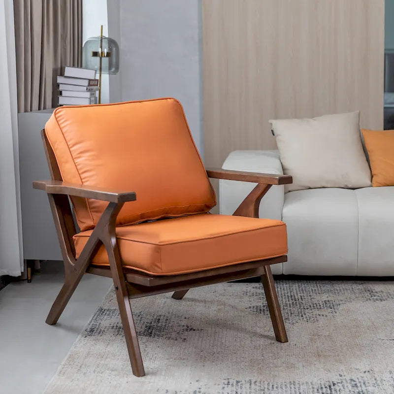 Fauteuil d'appoint, fauteuil de salon, fauteuil moderne du milieu du siècle, fauteuil de lecture d'appoint avec accoudoir.