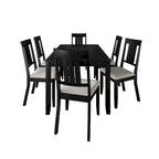 Ensemble de salle à manger classique en bois 7 pièces CraftPorch