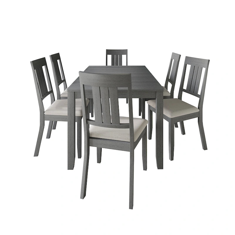 Ensemble de salle à manger classique en bois 7 pièces CraftPorch