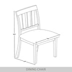 Ensemble de salle à manger classique en bois 7 pièces CraftPorch