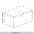 Ensemble de salle à manger classique en bois 7 pièces CraftPorch