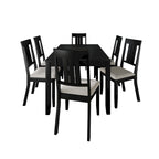 Ensemble de salle à manger classique en bois 7 pièces CraftPorch