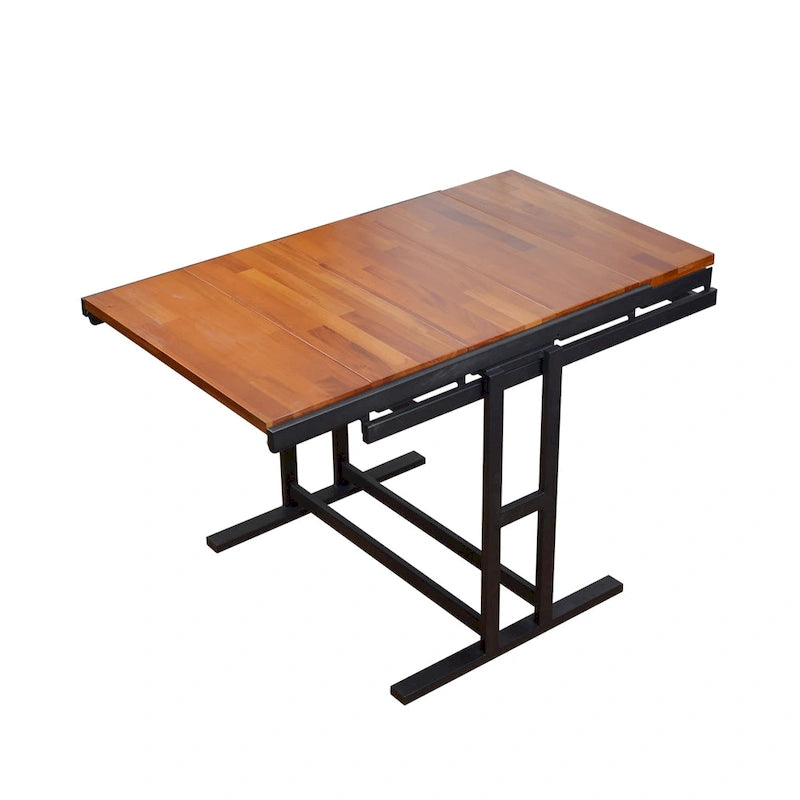 Table transformable en bois massif / Étagère convertible pour petits espaces / Présentoir multifonctionnel