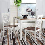 SAFAVIEH Lulla Farmhouse x-Back Dining Chair (Set of 2) - 18.4 W x 19.9 L x 37 H - 18Wx20Dx37H