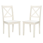 Chaises de salle à manger SAFAVIEH Lulla Farmhouse à dossier croisé (lot de 2) - 46,7 cm (L) x 50,5 cm (l) x 94 cm (H) - 18L x 20P x 37H