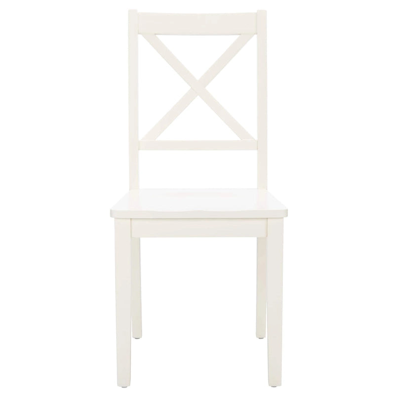 Chaises de salle à manger SAFAVIEH Lulla Farmhouse à dossier croisé (lot de 2) - 46,7 cm (L) x 50,5 cm (l) x 94 cm (H) - 18L x 20P x 37H