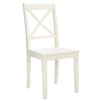 Chaises de salle à manger SAFAVIEH Lulla Farmhouse à dossier croisé (lot de 2) - 46,7 cm (L) x 50,5 cm (l) x 94 cm (H) - 18L x 20P x 37H
