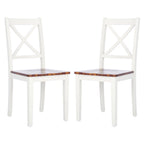 Chaises de salle à manger SAFAVIEH Lulla Farmhouse à dossier croisé (lot de 2) - 46,7 cm (L) x 50,5 cm (l) x 94 cm (H) - 18L x 20P x 37H