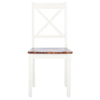 Chaises de salle à manger SAFAVIEH Lulla Farmhouse à dossier croisé (lot de 2) - 46,7 cm (L) x 50,5 cm (l) x 94 cm (H) - 18L x 20P x 37H