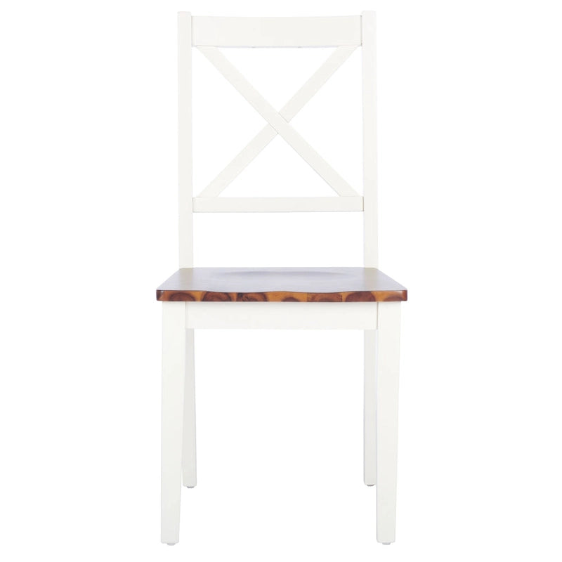 Chaises de salle à manger SAFAVIEH Lulla Farmhouse à dossier croisé (lot de 2) - 46,7 cm (L) x 50,5 cm (l) x 94 cm (H) - 18L x 20P x 37H