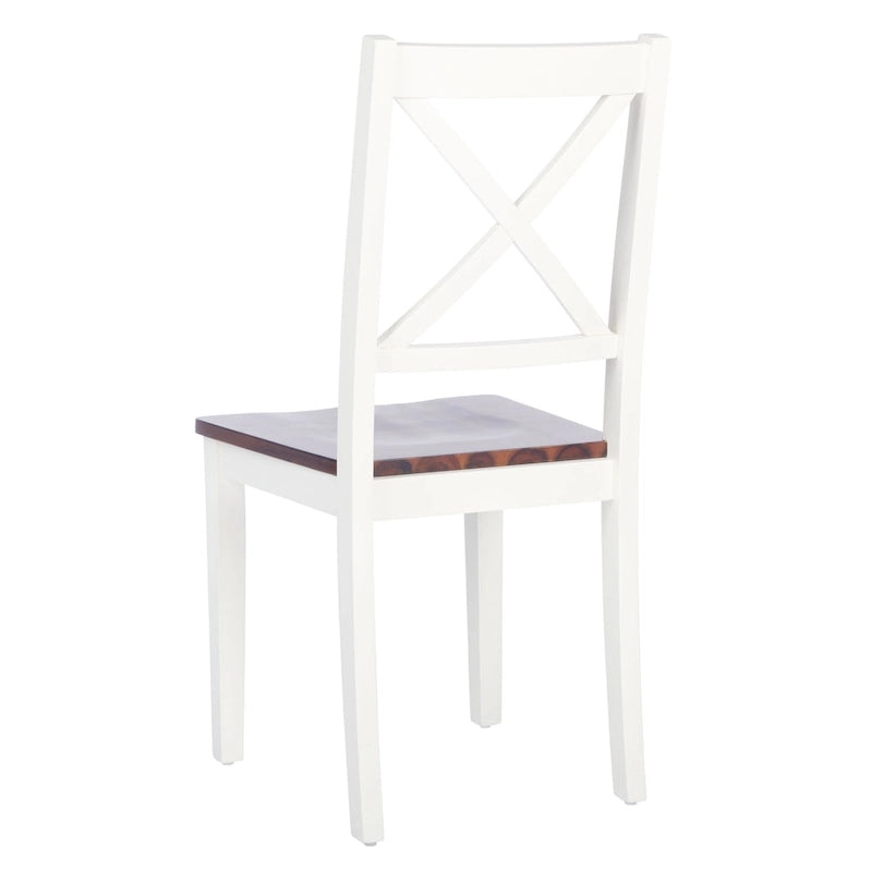 Chaises de salle à manger SAFAVIEH Lulla Farmhouse à dossier croisé (lot de 2) - 46,7 cm (L) x 50,5 cm (l) x 94 cm (H) - 18L x 20P x 37H