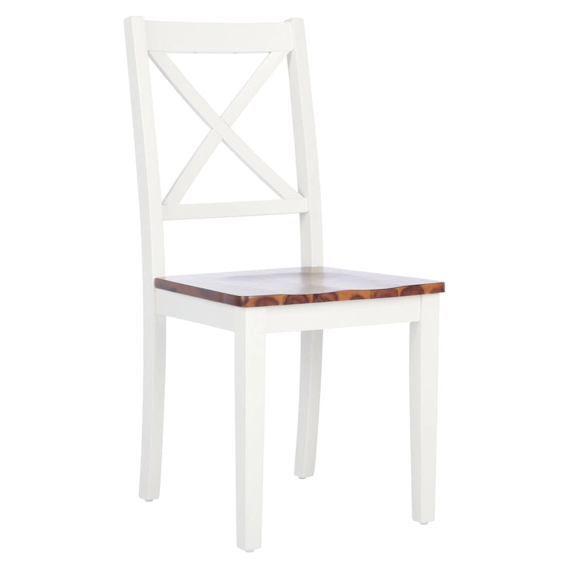 Chaises de salle à manger SAFAVIEH Lulla Farmhouse à dossier croisé (lot de 2) - 46,7 cm (L) x 50,5 cm (l) x 94 cm (H) - 18L x 20P x 37H