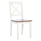 Chaises de salle à manger SAFAVIEH Lulla Farmhouse à dossier croisé (lot de 2) - 46,7 cm (L) x 50,5 cm (l) x 94 cm (H) - 18L x 20P x 37H