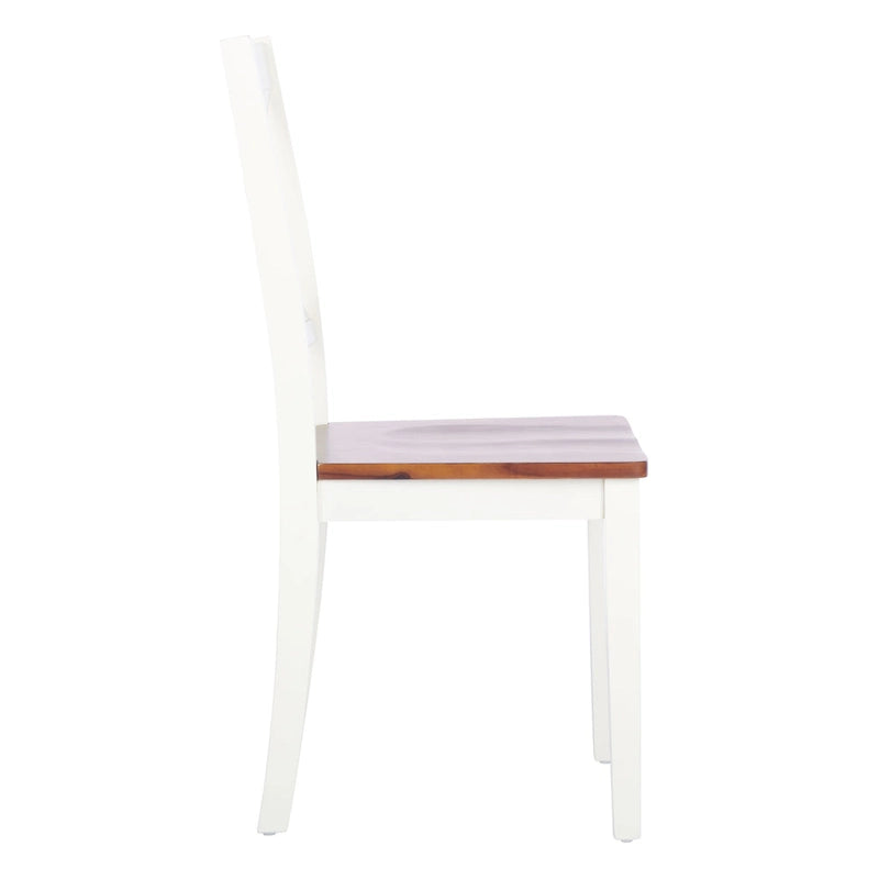 Chaises de salle à manger SAFAVIEH Lulla Farmhouse à dossier croisé (lot de 2) - 46,7 cm (L) x 50,5 cm (l) x 94 cm (H) - 18L x 20P x 37H