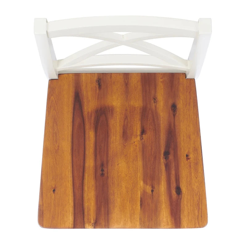 Chaises de salle à manger SAFAVIEH Lulla Farmhouse à dossier croisé (lot de 2) - 46,7 cm (L) x 50,5 cm (l) x 94 cm (H) - 18L x 20P x 37H