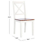Chaises de salle à manger SAFAVIEH Lulla Farmhouse à dossier croisé (lot de 2) - 46,7 cm (L) x 50,5 cm (l) x 94 cm (H) - 18L x 20P x 37H