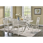 Ensemble de salle à manger 7 pièces Chester Rustic Wood Farmhouse