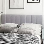 Linen Upholstered Headboard for Full and Queen Size Bed Frames