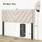 Tête de lit rembourrée en lin pour cadres de lit doubles et queen size