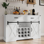 Meuble bar Royalcraft de 132 cm avec casier à vin et grand espace de rangement