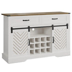Meuble bar Royalcraft de 132 cm avec casier à vin et grand espace de rangement