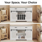 Meuble bar Royalcraft de 132 cm avec casier à vin et grand espace de rangement
