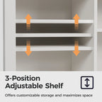 Meuble bar Royalcraft de 132 cm avec casier à vin et grand espace de rangement