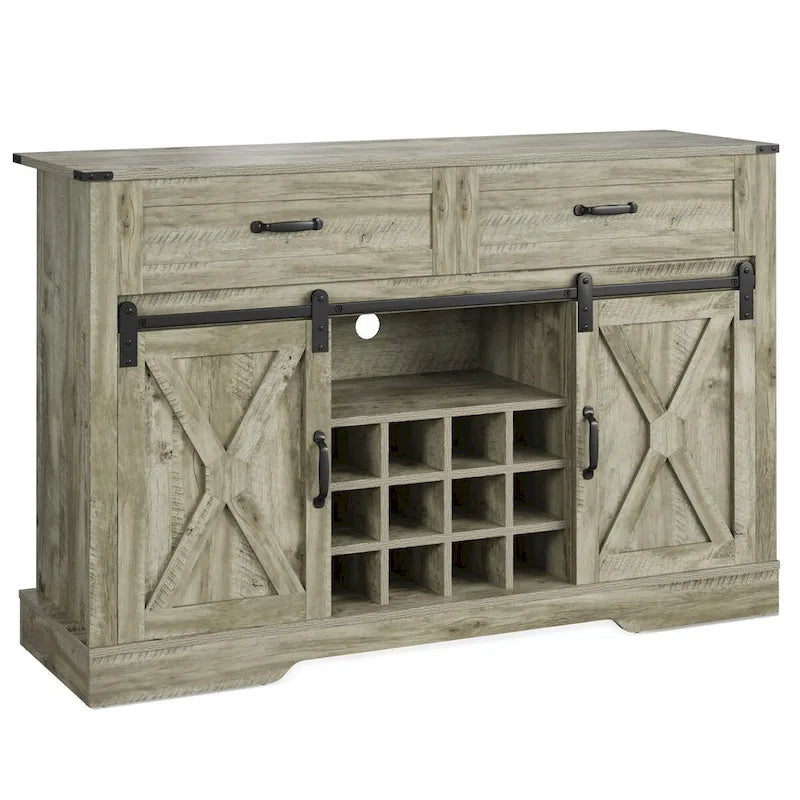 Meuble bar Royalcraft de 132 cm avec casier à vin et grand espace de rangement