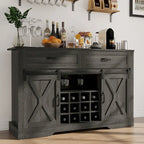 Meuble bar Royalcraft de 132 cm avec casier à vin et grand espace de rangement