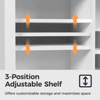 Meuble bar Royalcraft de 132 cm avec casier à vin et grand espace de rangement