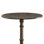 Table de salle à manger ronde de style transitionnel en MDF et métal, de style bistro - 76 cm (H) x 76 cm (l) x 76 cm (P)